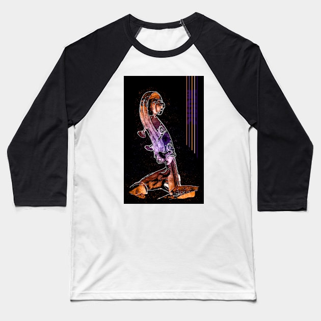 Double Bass Music Baseball T-Shirt by cinema4design